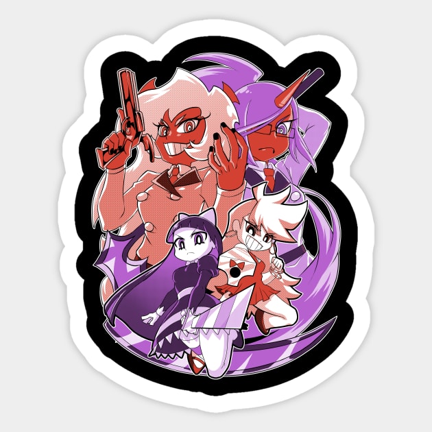 devils and angels Sticker by CoinboxTees